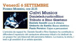 DanieleAcusticoRino in TRIO  E IL SUO TRIBUTO A RINO GAETANO al Calvi Festival 2019