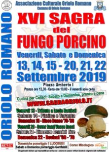A Oriolo Romano (VT) è festa grande per il fungo porcino – 13/22 settembre   