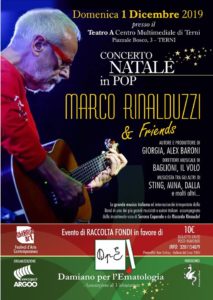 Marco Rinalduzzi suona per l’associazione Damiano per l’Ematologia Il concerto permetterà lo studio delle malattie oncoematologiche pediatriche