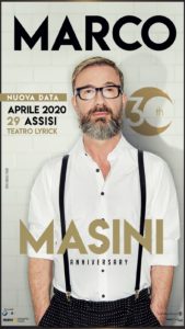 Tournè, il 29 aprile al Teatro Lyrick di Assisi arriva il tour di Marco Masini