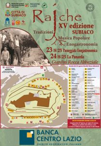 Subiaco, torna “Rajche” nei giardini della Rocca: il 23 e 24 agosto la 14ª edizione profuma di tradizione (e di cucina)