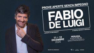 Fabio De Luigi porta due serate di “Prove aperte senza impegno” a San Francesco al PratoL’11 e 12 dicembre all’auditorium di Perugia